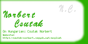 norbert csutak business card